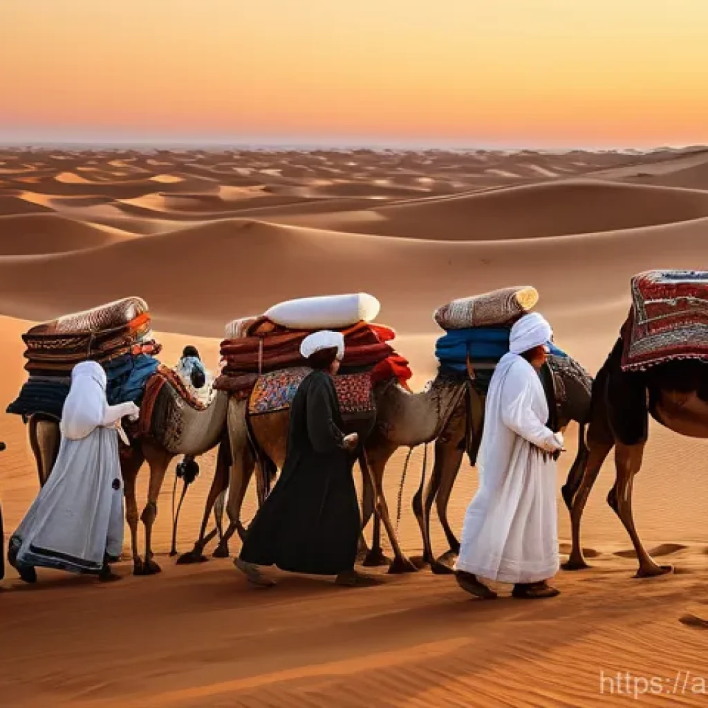 리비아와 알제리의 역사적 관계 - **Prompt 1: Historical Caravan of Brotherhood**
"A stunning wide shot of a historical trade cara...