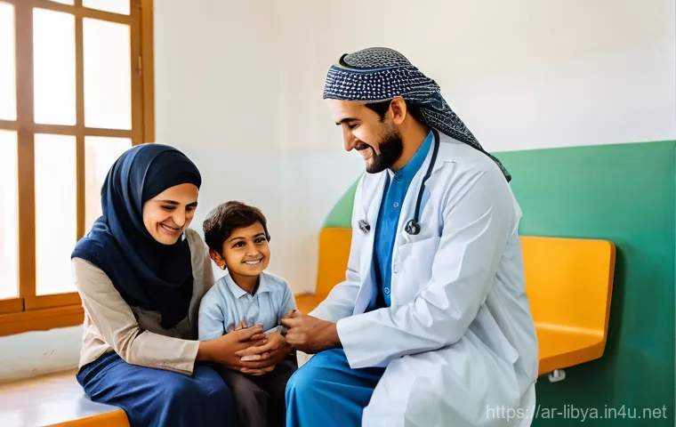 리비아에서 흔한 질병과 예방 접종 - **Prompt 1: A Family's Commitment to Health and Well-being**
"A heartwarming and serene scene de...