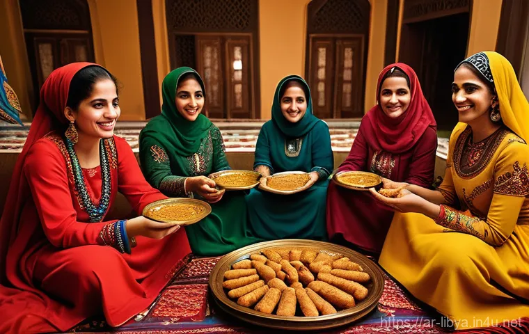 리비아 결혼 문화와 예절 - **Prompt: The Libyan Engagement Ceremony (Qira'at al-Fatiha)**
    "A heartwarming scene depicting a...